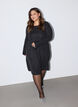 Short sequin dress with an A-line shape, Black, Model image number 1