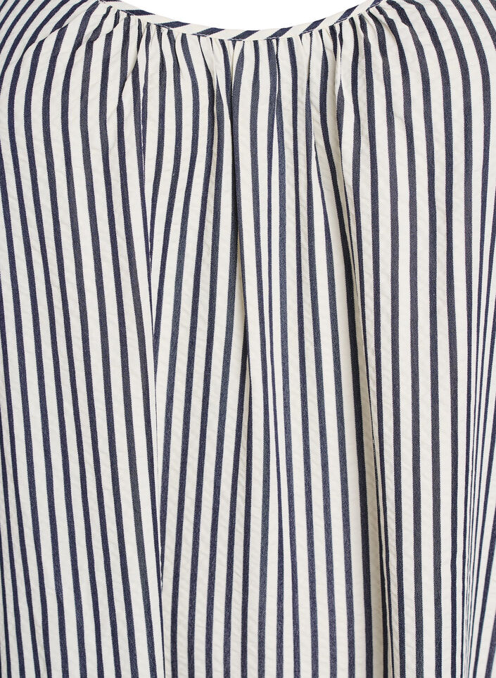 Summer dress with stripes and A-line shape, Black, Packshot image number 2