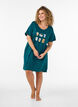 Short-sleeved nightgown in organic cotton, Green, Model image number 1