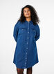 Denim dress with buttons, Blue, Model image number 0