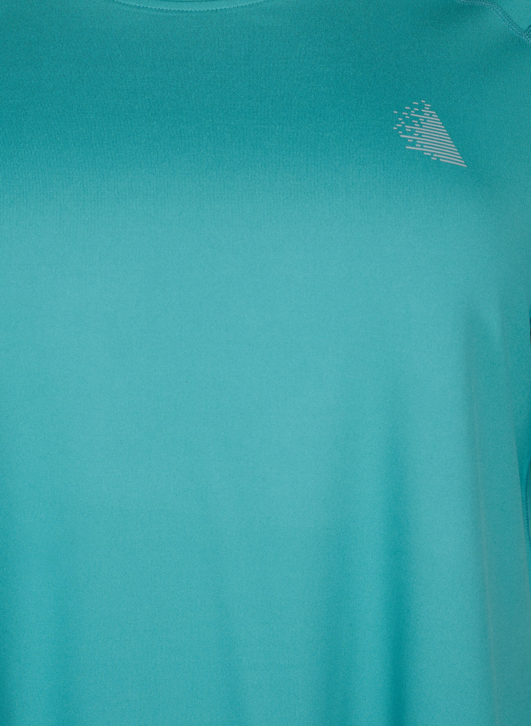 Zizzifashion Short-sleeved training t-shirt with round neck, Green-Blue Slate, Packshot image number 2