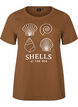 Cotton T-shirt with print, Brown, Packshot image number 0