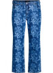 Myra jeans in floral denim with a wide fit, Blue, Packshot image number 0