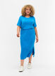 Tight-fitting viscose midi skirt, Ibiza Blue, Model image number 0