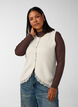 Knitted vest with lace trim, Vanilla, Model image number 0