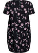 Short-sleeved cotton dress with print, Black, Packshot image number 1