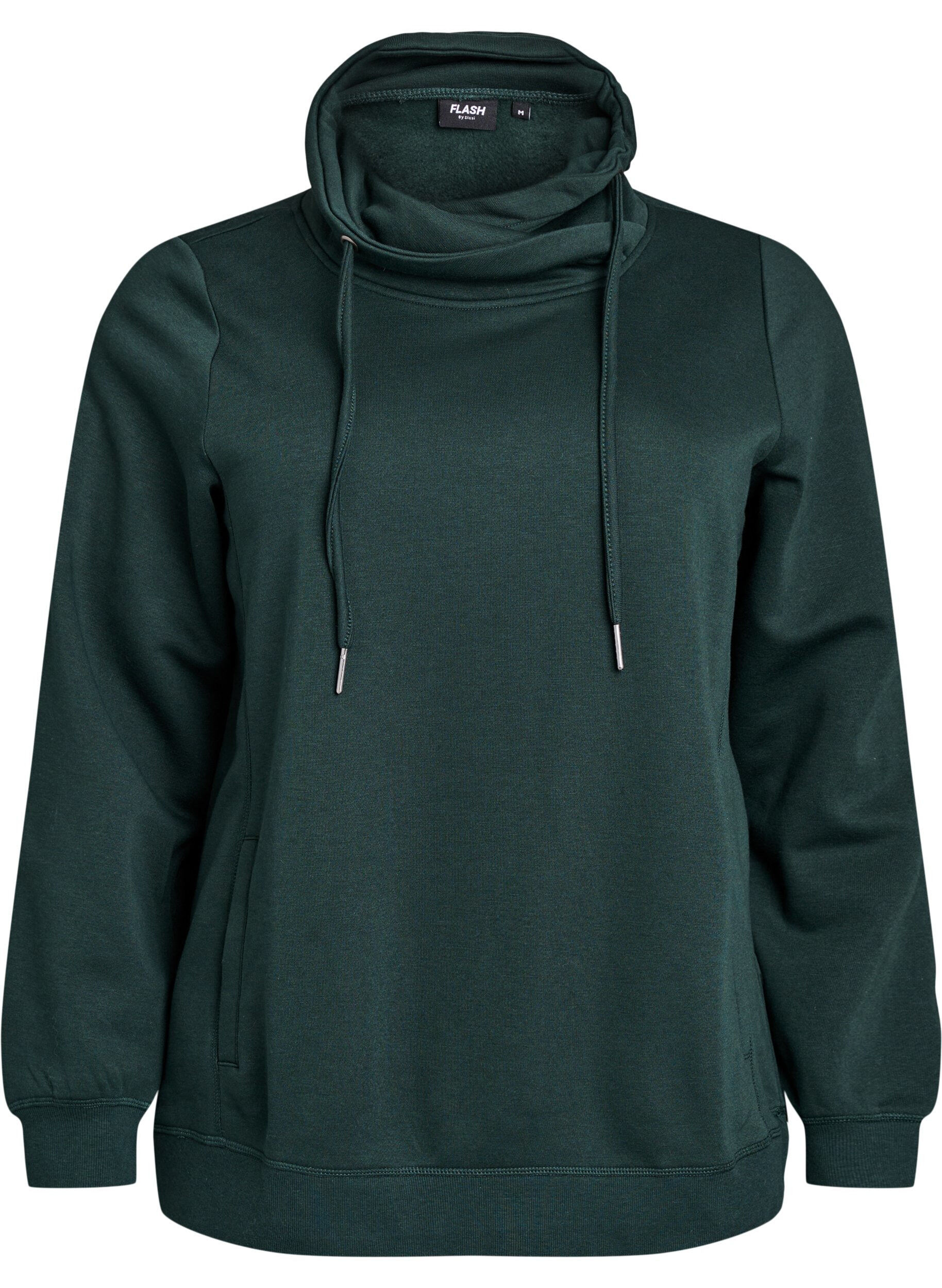 FLASH - Sweatshirt with high collar and pockets