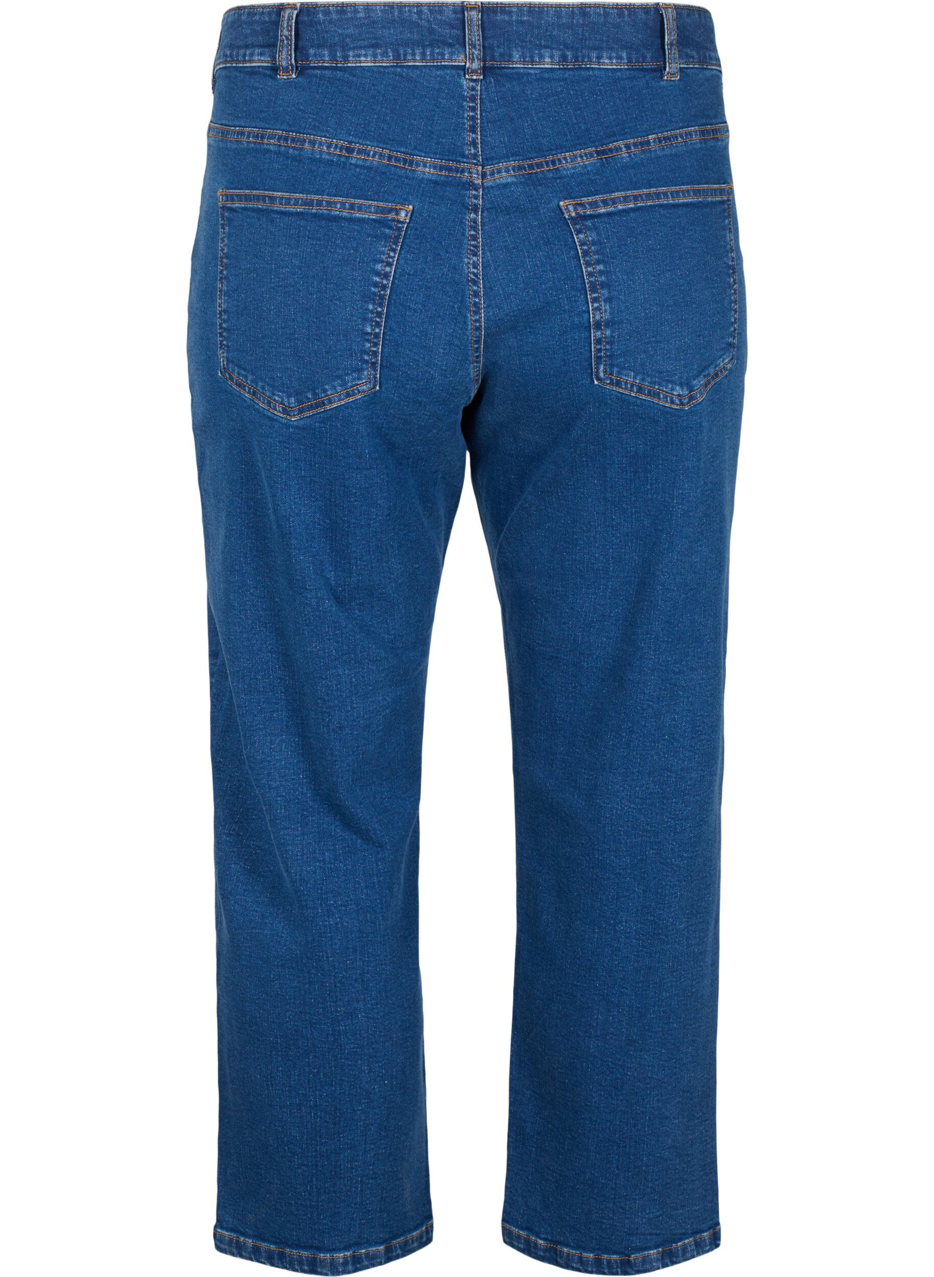 Zizzifashion Cropped Vera jeans with a straight fit, Blue, Packshot image number 1
