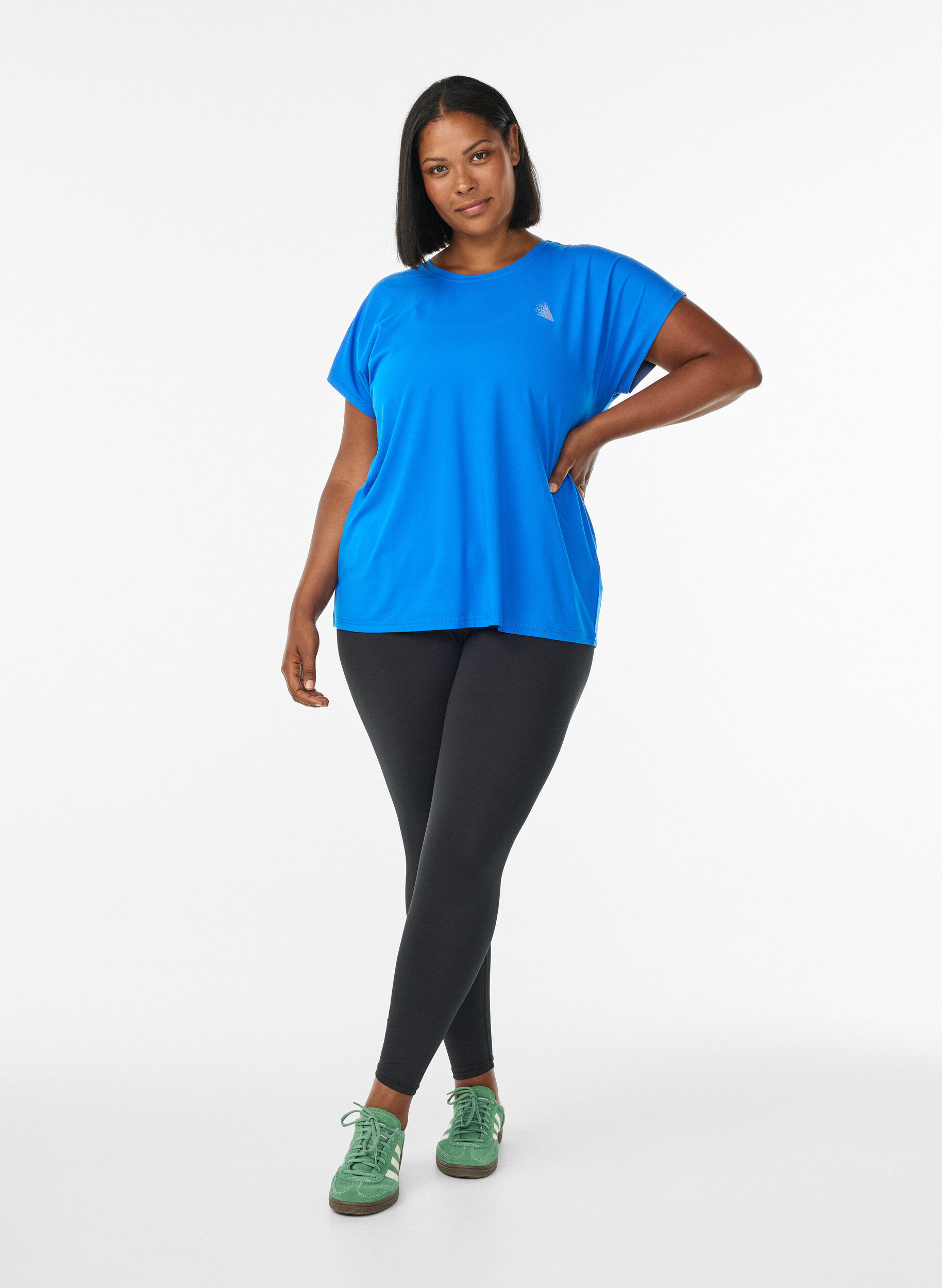 Zizzifashion Solid-coloured training T-shirt, Blue, Model image number 1