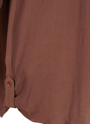 Long-sleeved v-neck viscose tunic, Rocky Road, Packshot image number 3