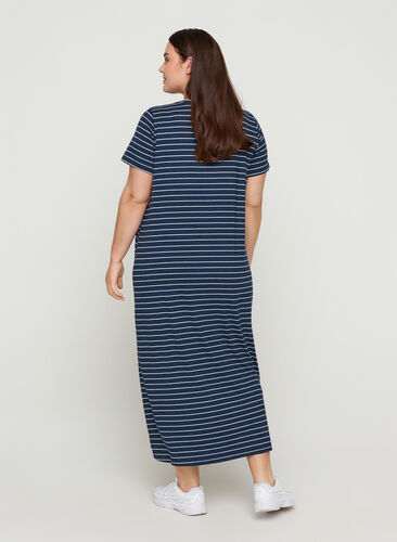 Dress, Mood Indigo and white stripe, Model image number 1