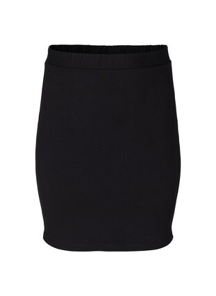 Solid coloured close-fitting skirt, Black, Packshot image number 0