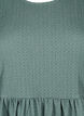 FLASH - Short dress with texture and 3/4 sleeves, Balsam Green, Packshot image number 2