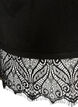 Cardigan with a wide lace hem, Black, Packshot image number 3