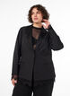 Blazer with lace trim, Black, Model image number 0