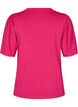 T-shirt with glitter and short puff sleeves, Pink, Packshot image number 1