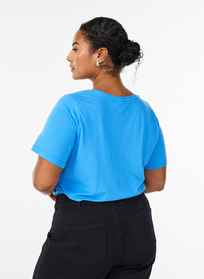 T-shirt with motif, Blue, Model image number 2