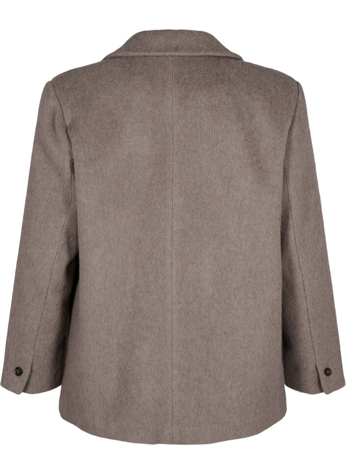 Wool blazer with brushed texture, Grey, Packshot image number 1