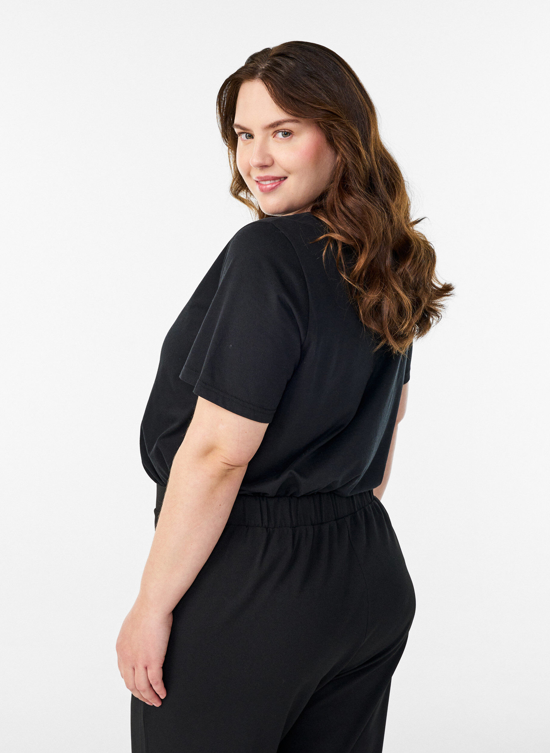 Zizzifashion FLASH - T-shirt with print, Black, Model image number 2