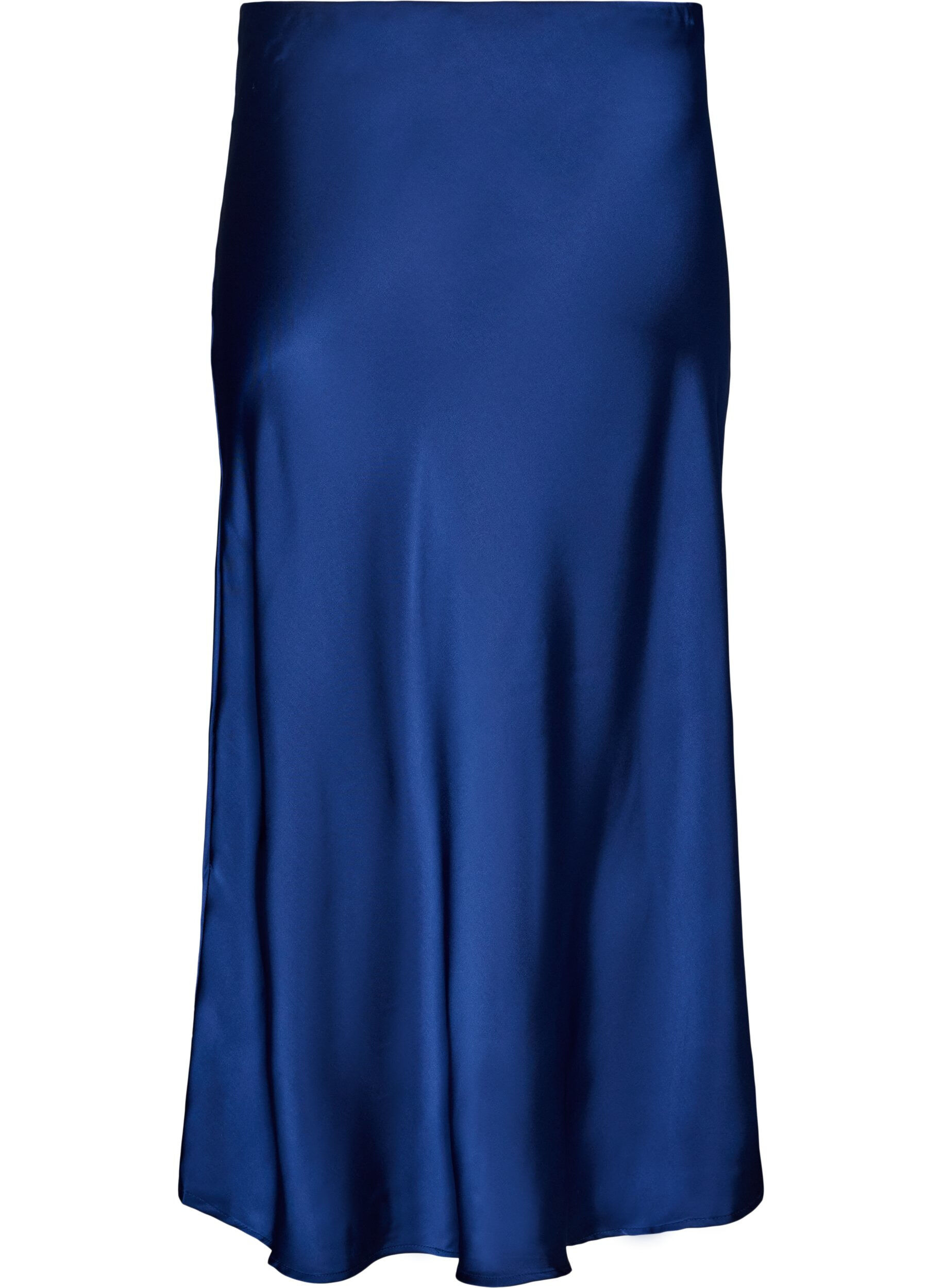 ZizzifashionSatin midi skirt, Blue, Packshot image number 1
