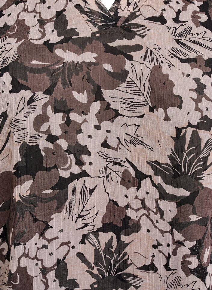 Blouse with floral print, Black, Packshot image number 2