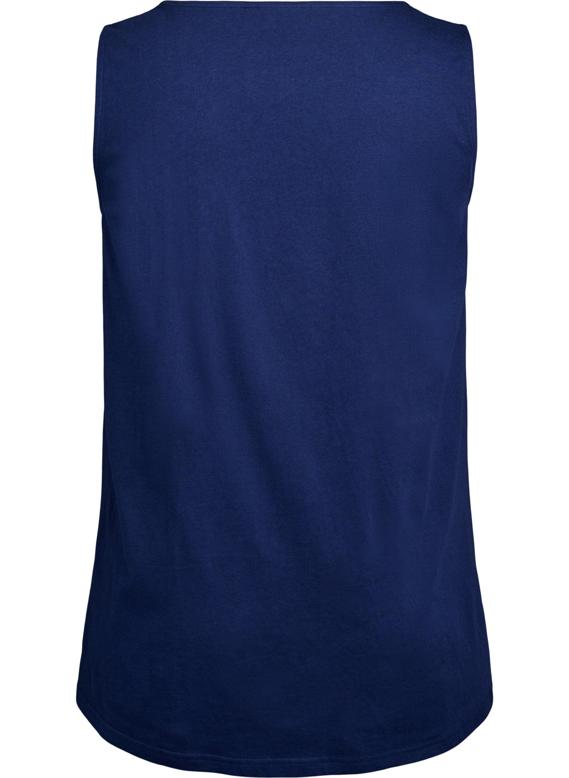 Zizzifashion Cotton top with a-shape, Blue, Packshot image number 1