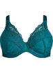 Padded lace bra with underwire, Green, Packshot image number 0