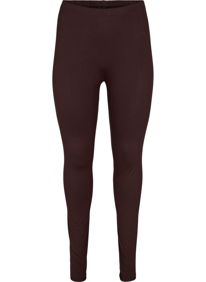 Basic viscose leggings, Brown, Packshot image number 0