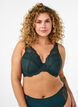 Padded lace bra with underwire, Green, Model image number 0