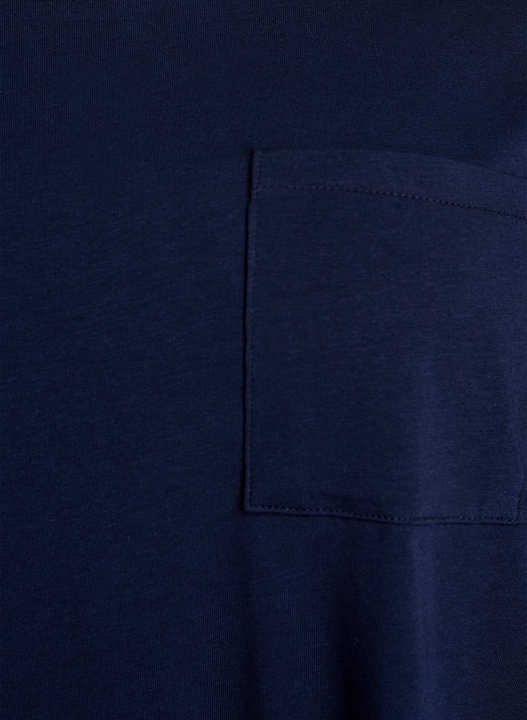 Zizzifashion Long-sleeved pyjama top in soft cotton jersey, Blue, Packshot image number 2