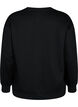 Sweatshirt with ruffle and crochet detail, Black, Packshot image number 1