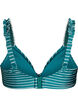 Striped bikini top with removable padding, Green, Packshot image number 1
