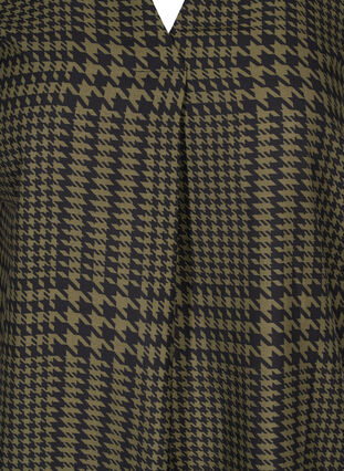 Checked tunic with 3/4 sleeves, Ivy Green Check, Packshot image number 2