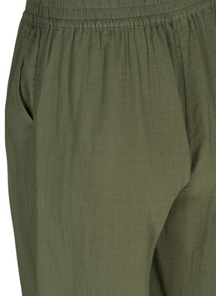 Wide 7/8 lengh trousers, Ivy Green, Packshot image number 3