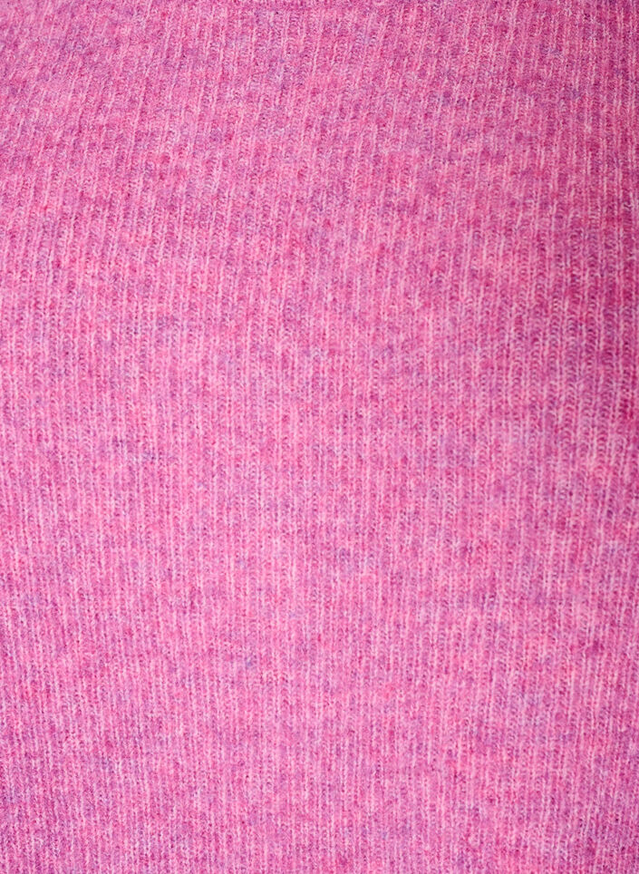 Melange knit blouse with round neck, Purple, Packshot image number 2