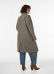 Mid-length checked coat, Brown, Model image number 2
