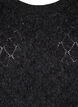 Knitted blouse with lace pattern, Dark Grey Melange, Packshot image number 2