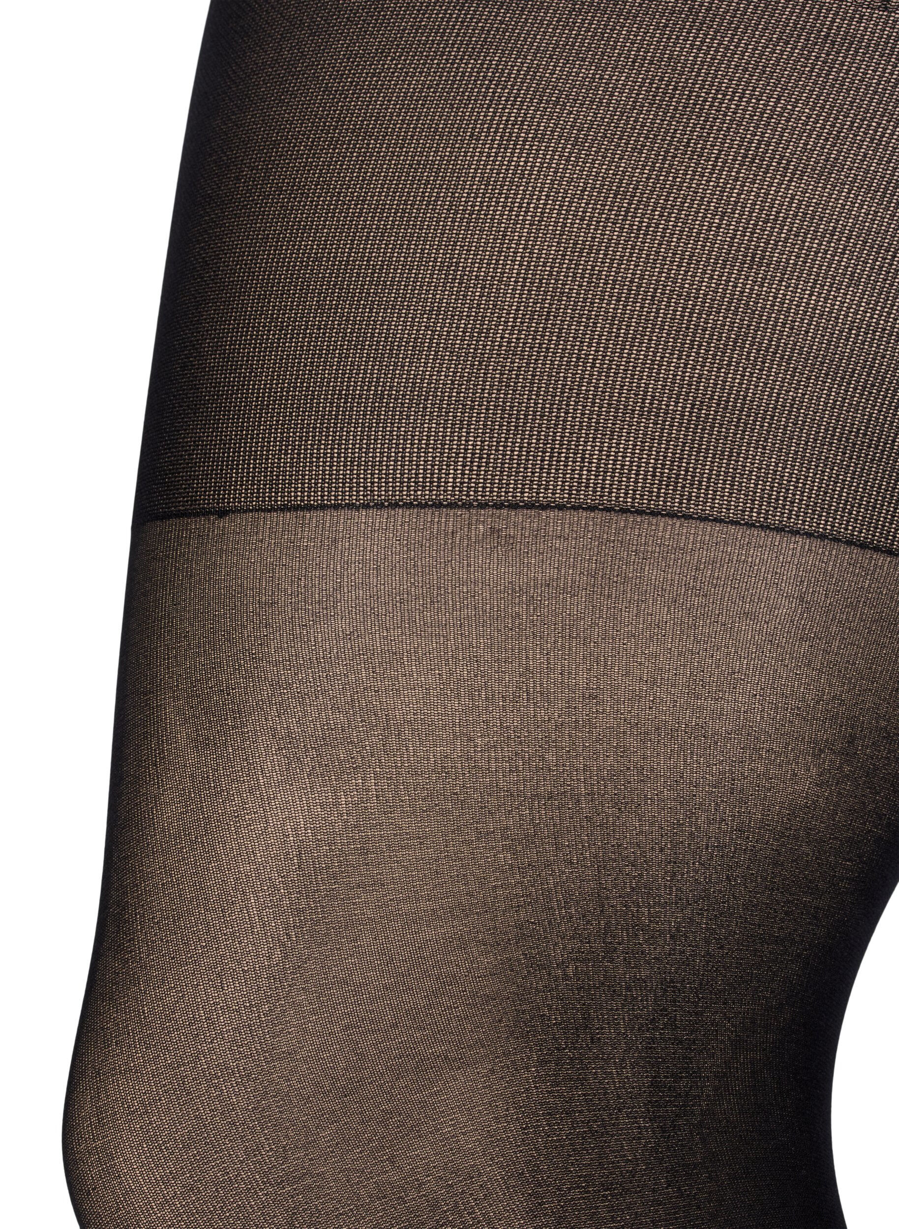 Zizzifashion 60 denier tights with push up and shaping effect, Black, Packshot image number 1