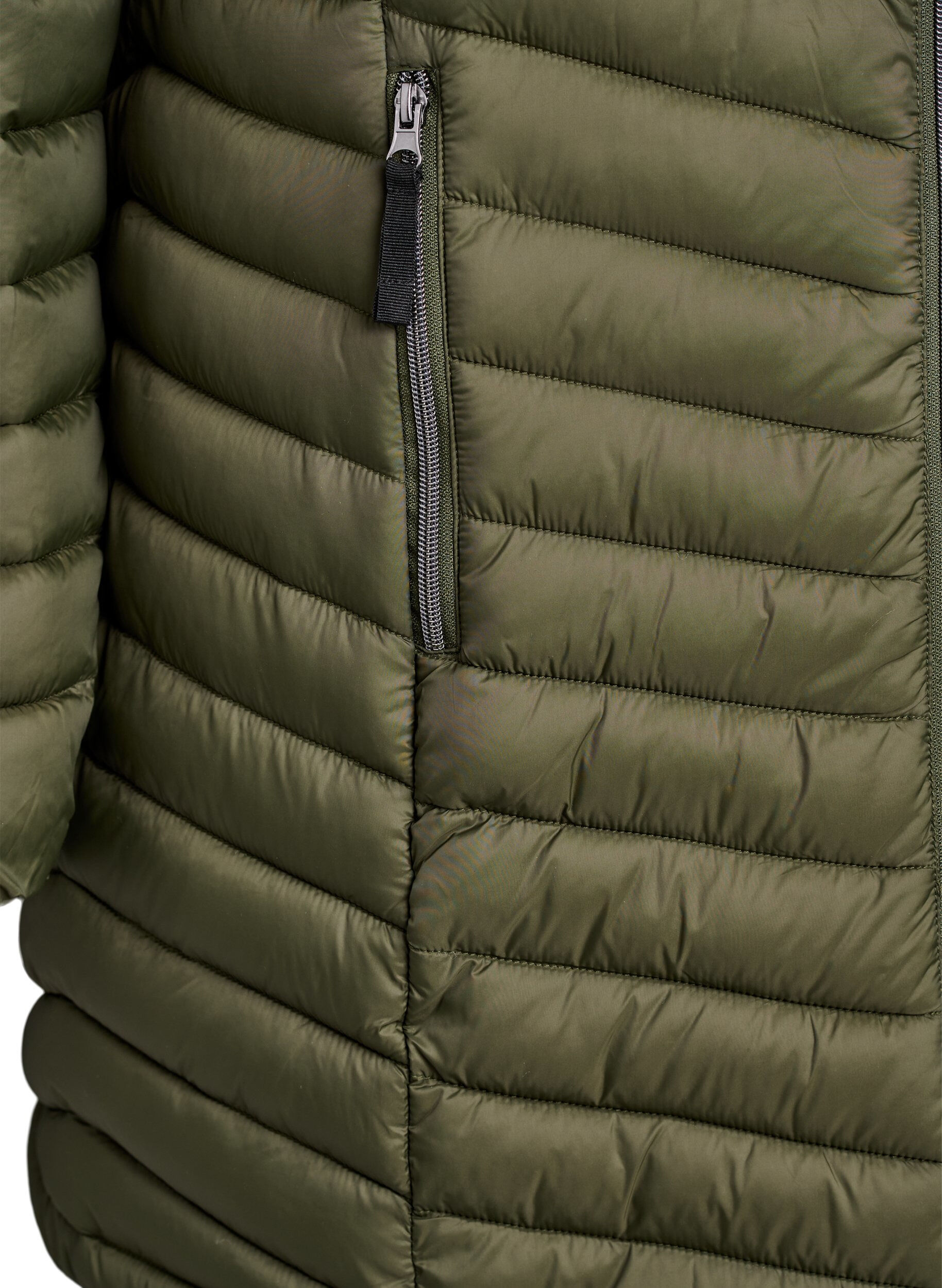 Zizzifashion Lightweight jacket with pockets and a detachable hood, Green, Packshot image number 3