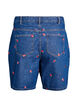 Denim shorts with embroidered strawberries, Blue, Packshot image number 1