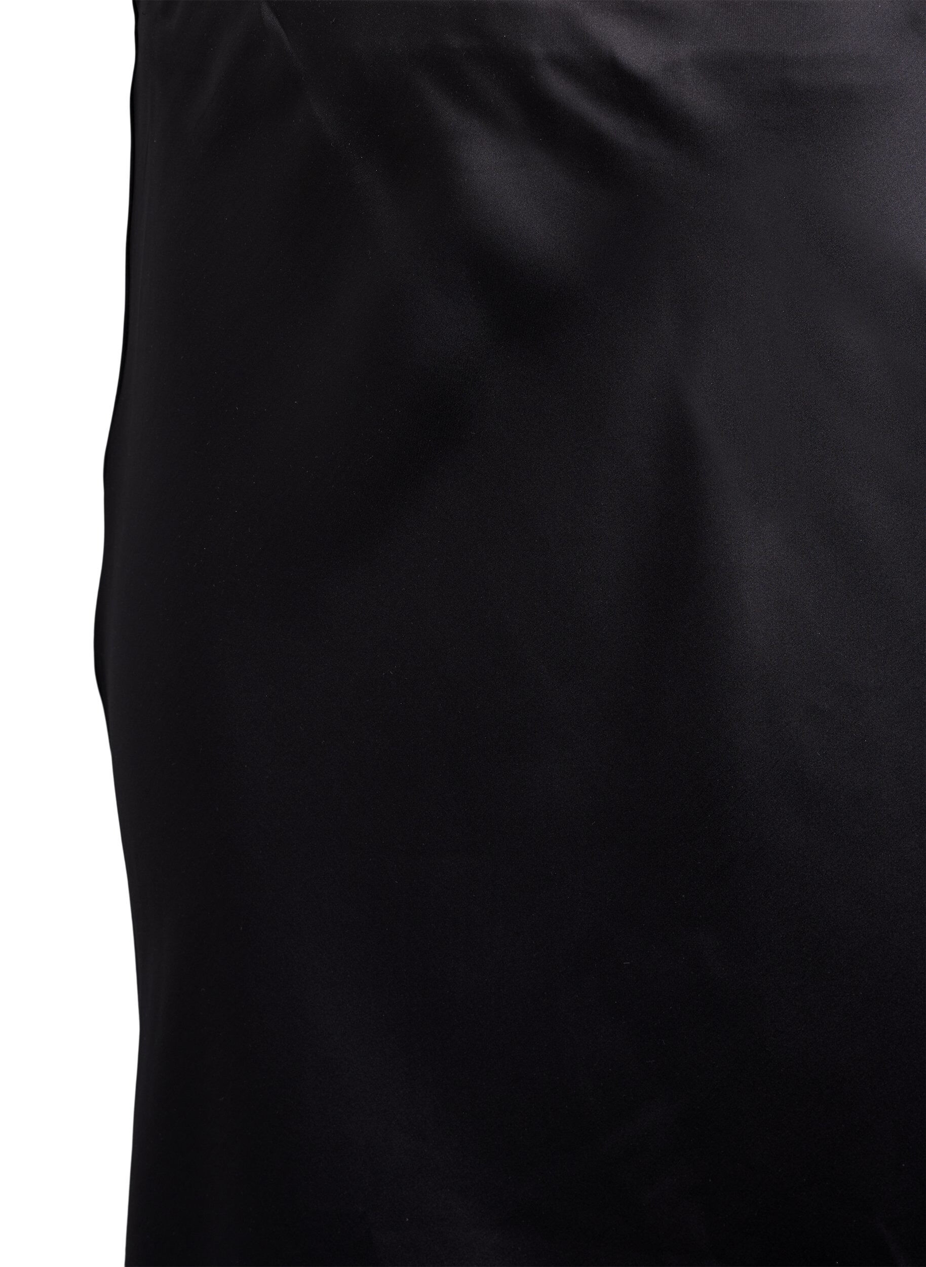 Zizzifashion Satin midi skirt, Black, Packshot image number 2