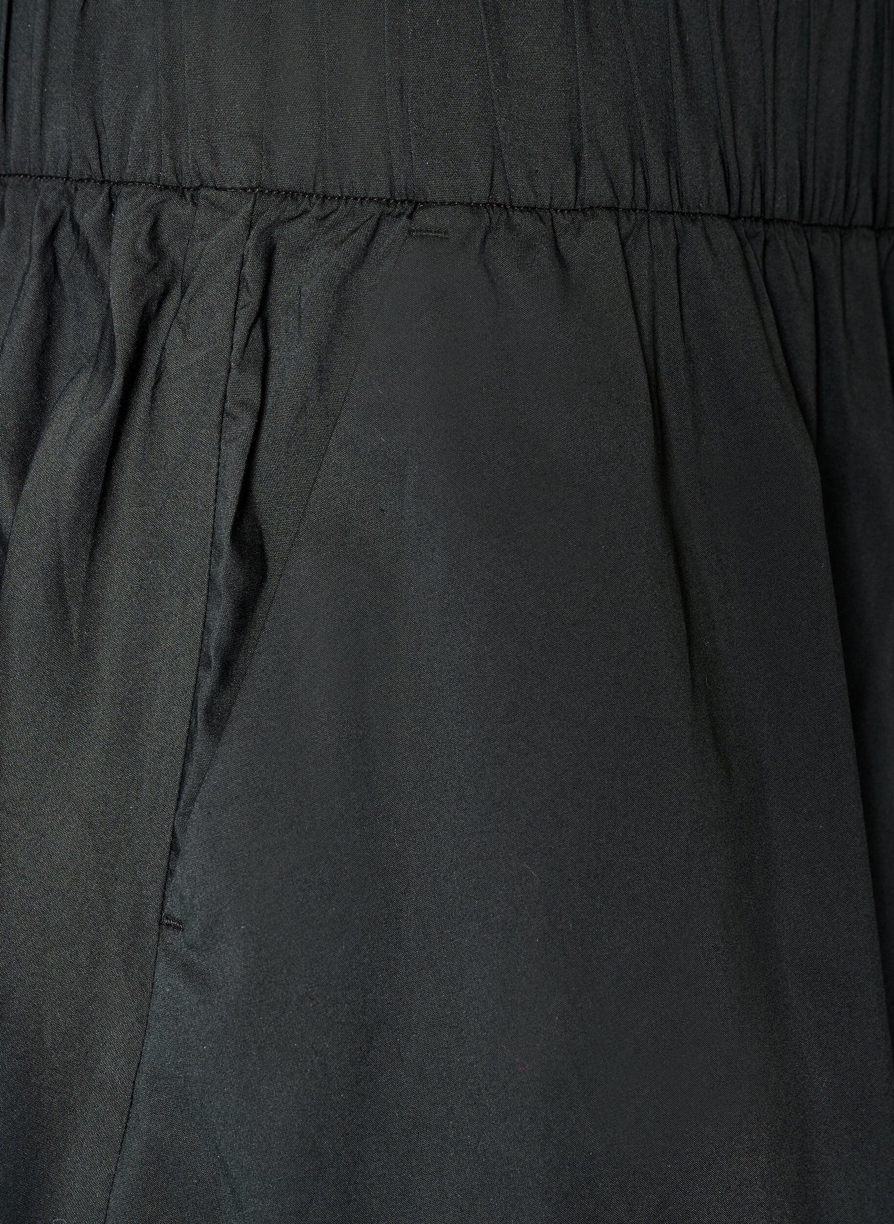 Zizzifashion Wide A-line midi skirt, Black, Packshot image number 3