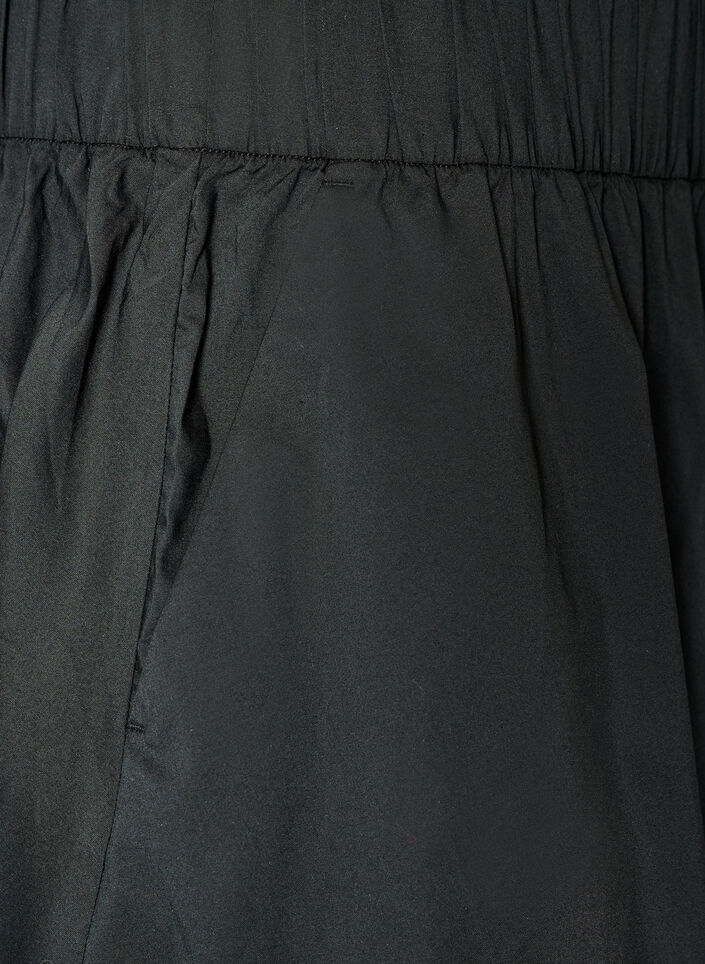 Wide A-line midi skirt, Black, Packshot image number 3