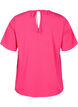Short-sleeved viscose blouse with ties, Bright Rose, Packshot image number 1