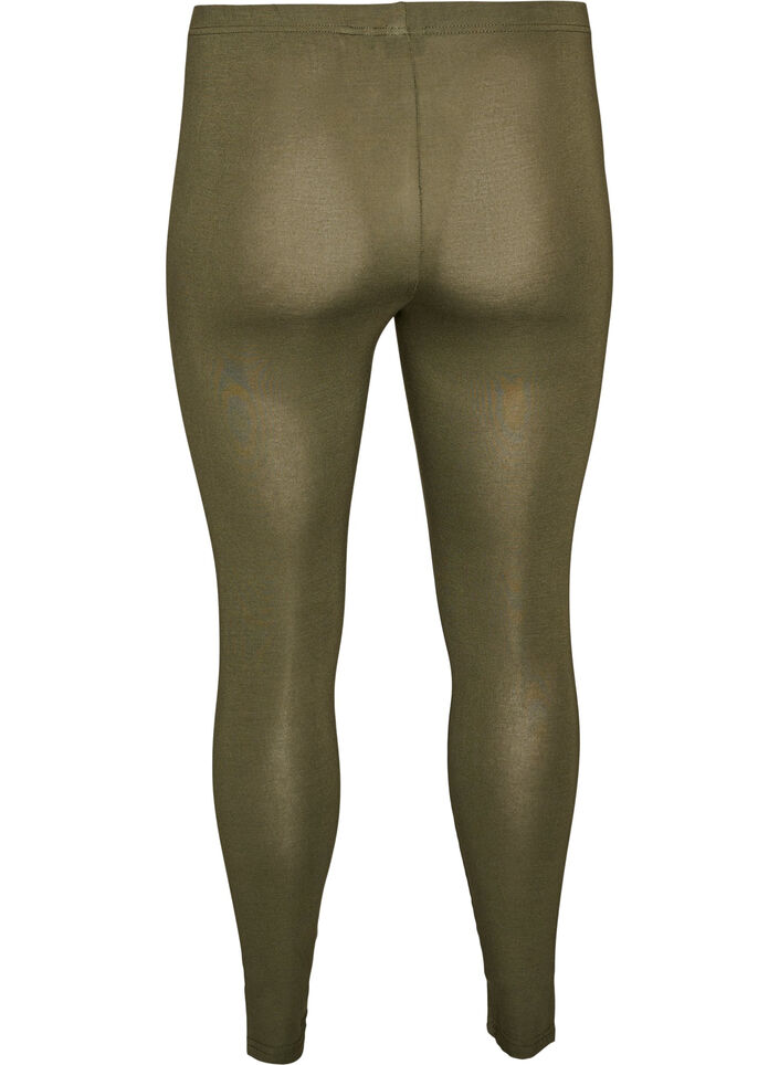 Basic viscose leggings, Green, Packshot image number 1