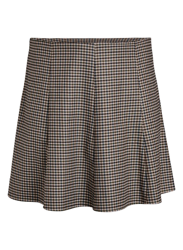 Short A-line skirt, Brown, Packshot image number 0