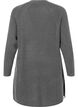 Long rib-knit cardigan, Dark Grey Melange, Packshot image number 1