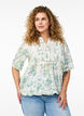 Blouse with print and 1/2 sleeves, White, Model image number 0