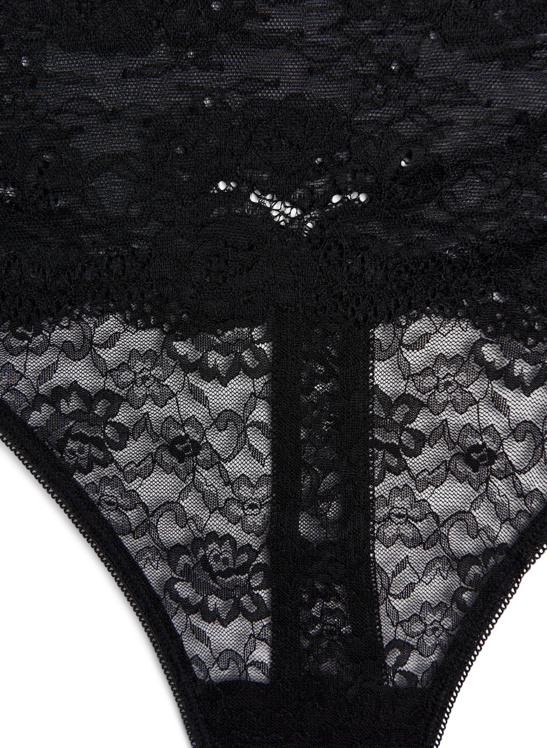 Zizzifashion	 2-pack thong, Black, Packshot image number 3