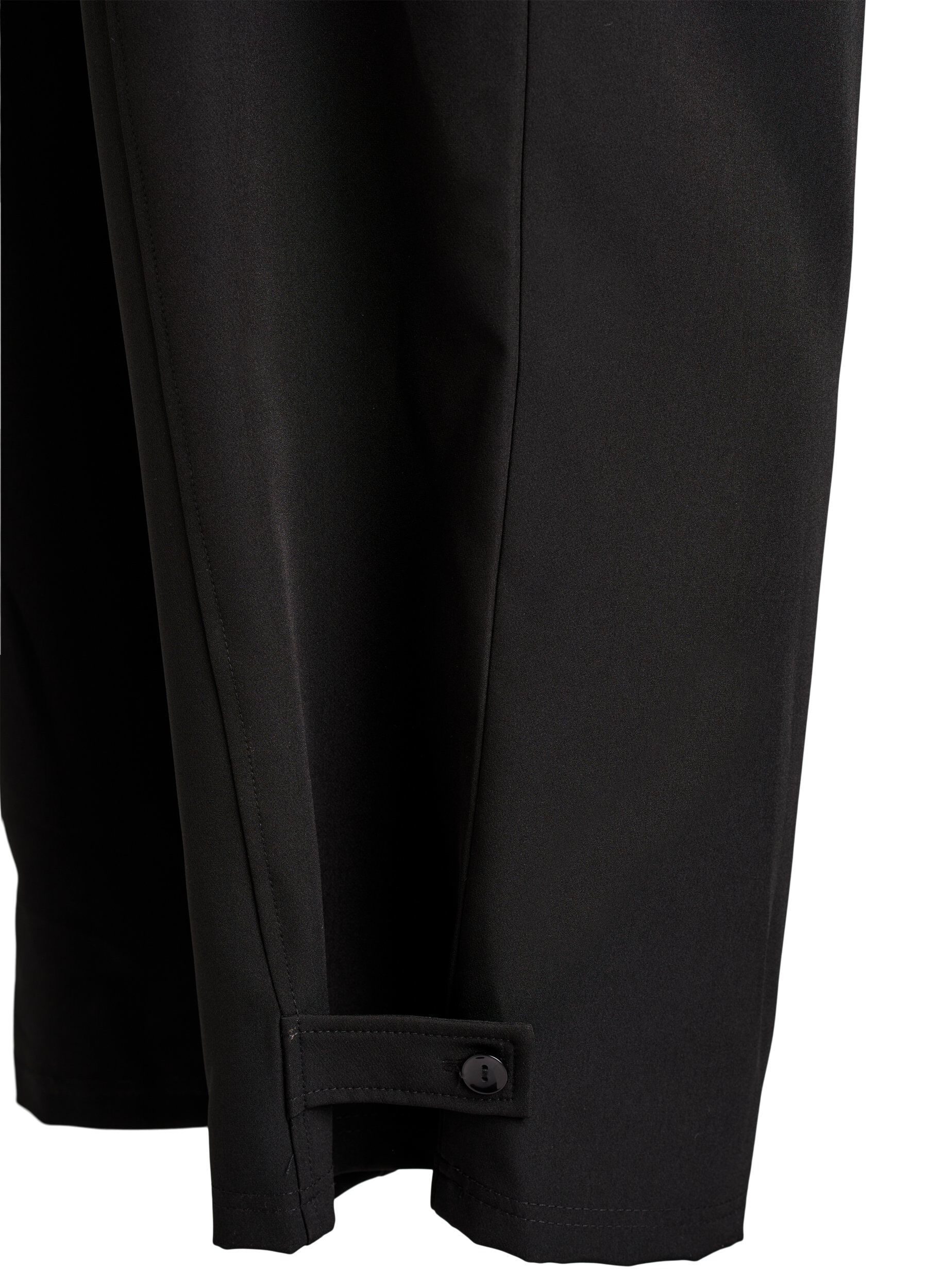 Zizzifashion High-waisted trousers with belt, Black, Packshot image number 3